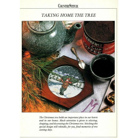 Country Stitch Magazine 1990 Premier Issue Cross Stitch Patterns Christmas - Picture 4 of 10